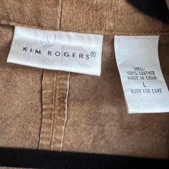 Brown leather jacker with button - Picture 8 of 8